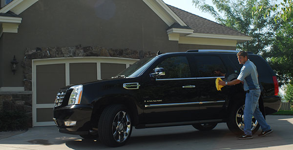 Cadillac Escalade repaired using PDR and delivered to our customer.